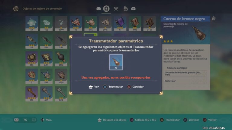 Transmutador paramétrico – Semanas 9/8/21 y 16/8/21