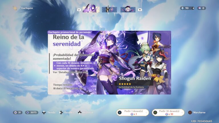 Versión 2.1 – Banner: Reino de la serenidad + Reset de Espiral del abismo.